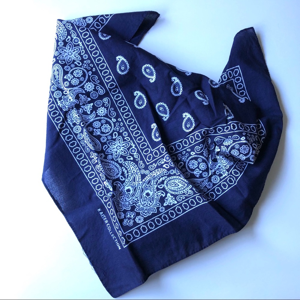 Kaiser 100% Cotton Bandanas Red White Blue Black - Picture 5 of 9